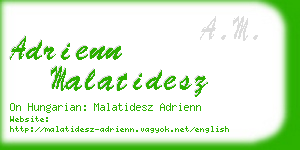 adrienn malatidesz business card